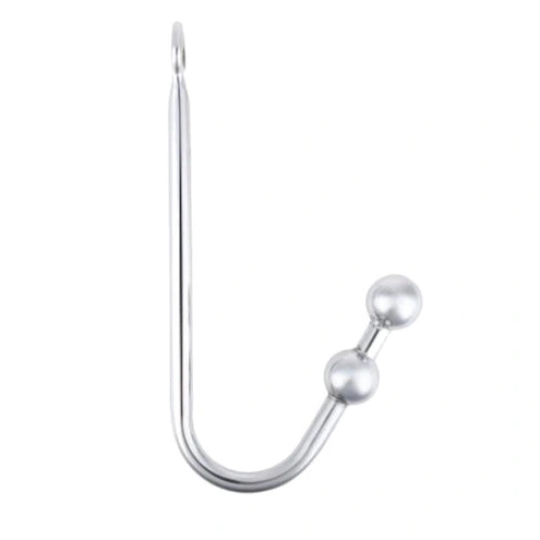 Two Anal Pleasurable Steel 4417 Balls Stainless Hook 0301
